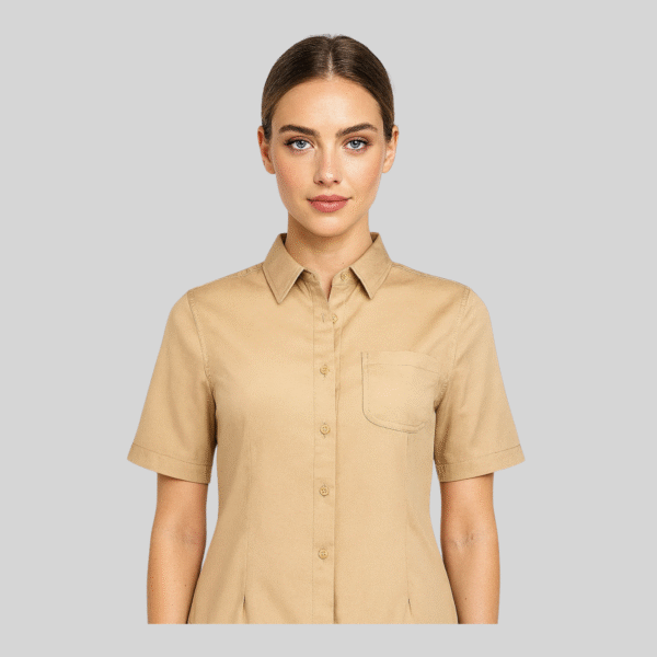 BLUSA GABARDINA MANGA CORTA