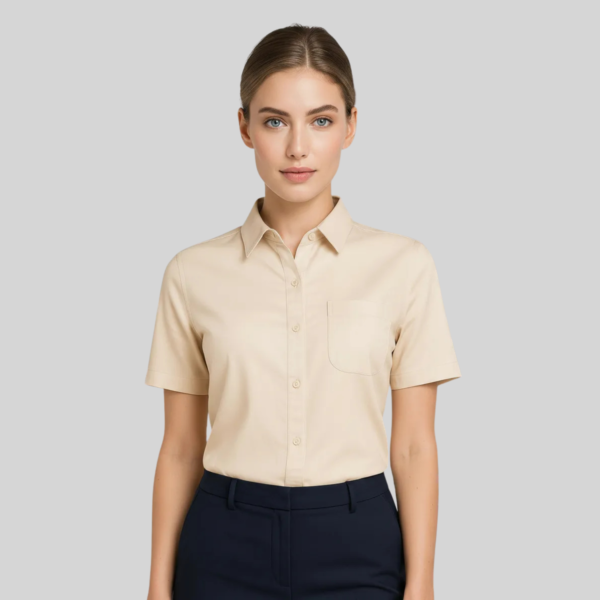 BLUSA GABARDINA MANGA CORTA