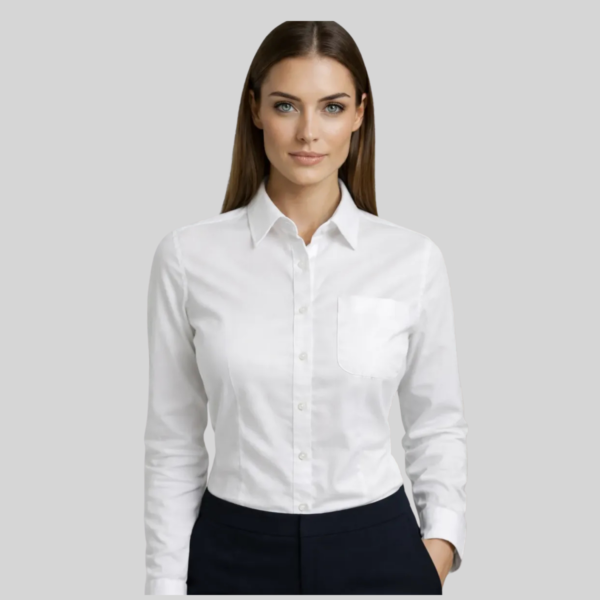 BLUSA OXFORD MANGA LARGA