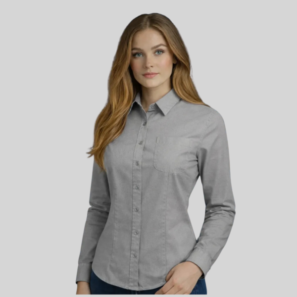 BLUSA OXFORD MANGA LARGA