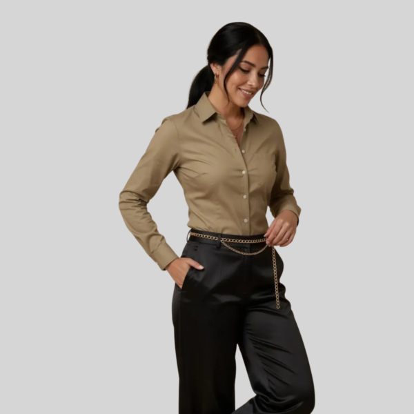 BLUSA GABARDINA MANGA LARGA