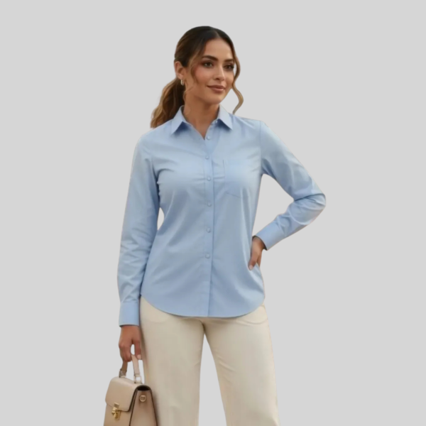 BLUSA GABARDINA MANGA LARGA