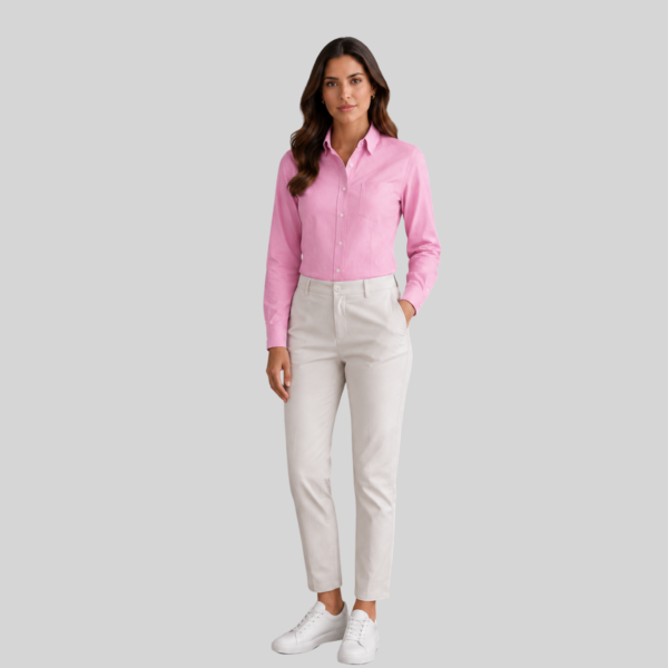 BLUSA OXFORD MANGA LARGA