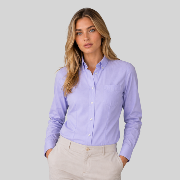 BLUSA OXFORD MANGA LARGA
