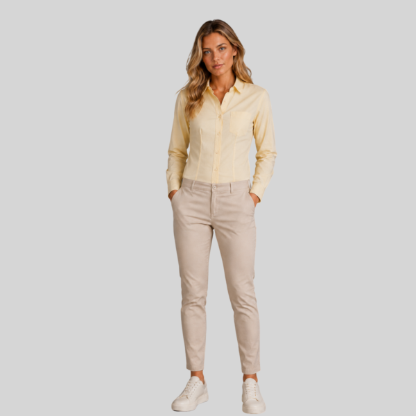 BLUSA OXFORD MANGA LARGA
