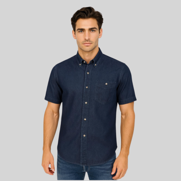 CAMISA MEZCLILLA MANGA CORTA