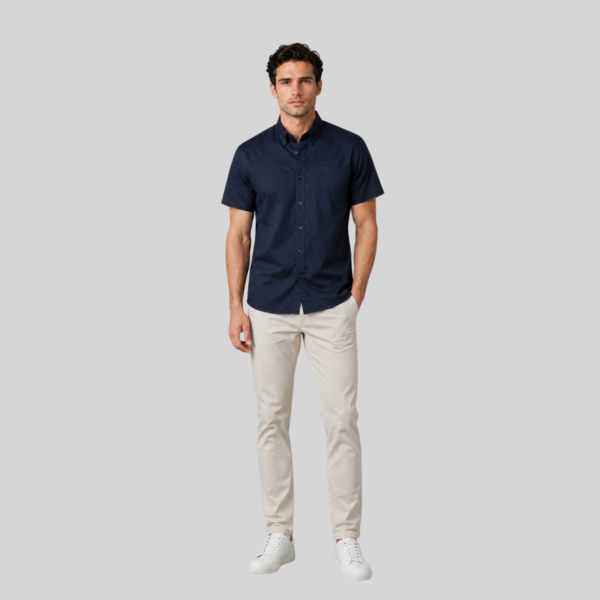 CAMISA GABARDINA MANGA CORTA