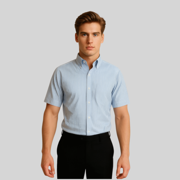 CAMISA MIL RAYAS MANGA CORTA