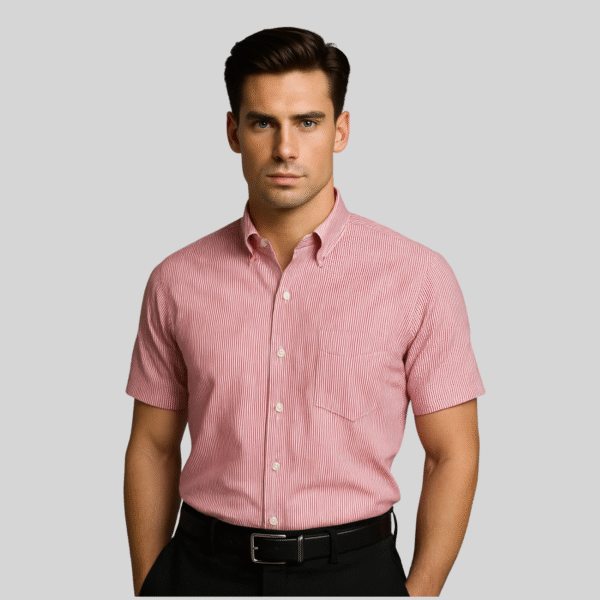 CAMISA MIL RAYAS MANGA CORTA