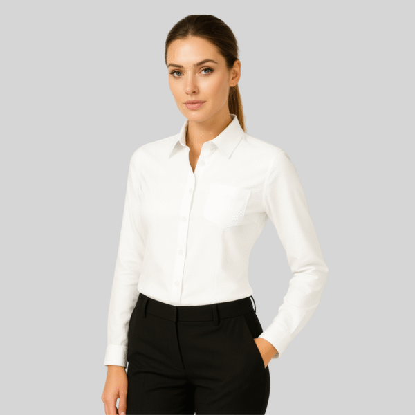 BLUSA OXFORD MANGA LARGA