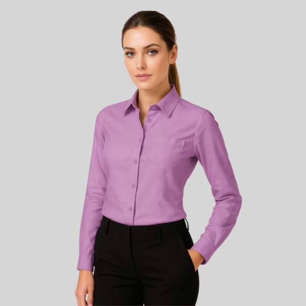 BLUSA OXFORD MANGA LARGA