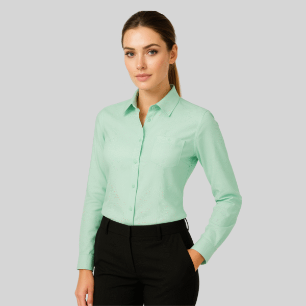 BLUSA OXFORD MANGA LARGA