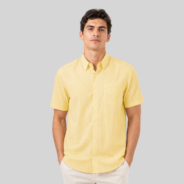 CAMISA MIL RAYAS MANGA CORTA