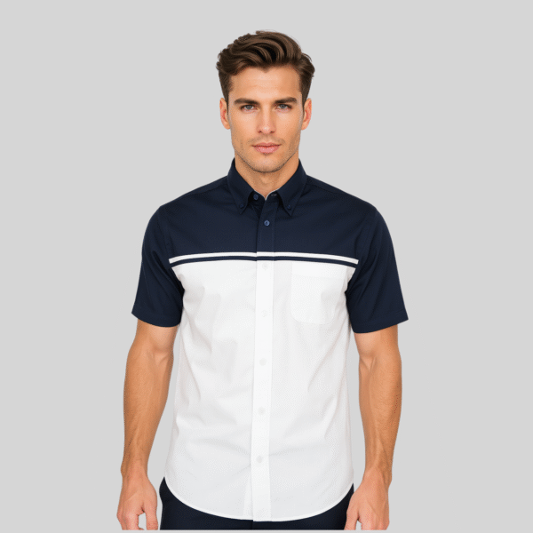 CAMISA COMBINADA MANGA CORTA