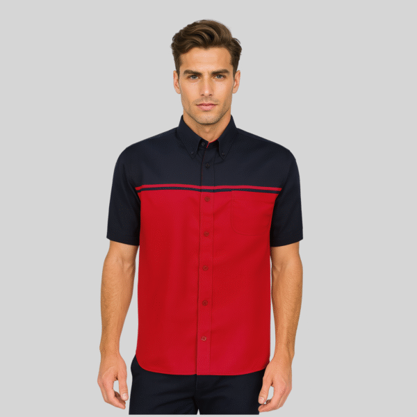 CAMISA COMBINADA MANGA CORTA