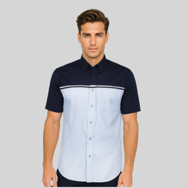 CAMISA COMBINADA MANGA CORTA