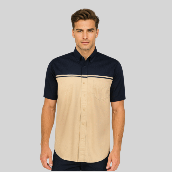 CAMISA COMBINADA MANGA CORTA