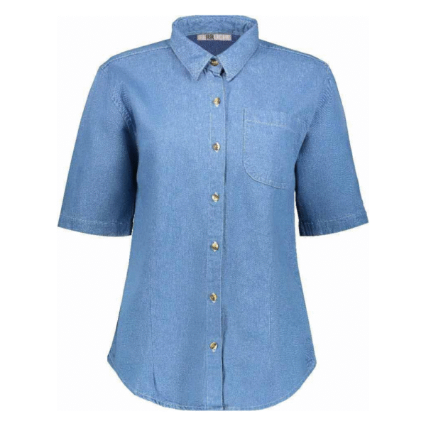 BLUSA MEZCLILLA MANGA CORTA