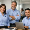 Camisas Oxford con logo para equipos de trabajo
