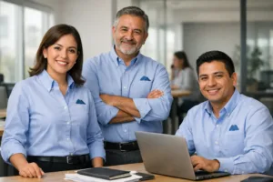 Camisas Oxford con logo para equipos de trabajo