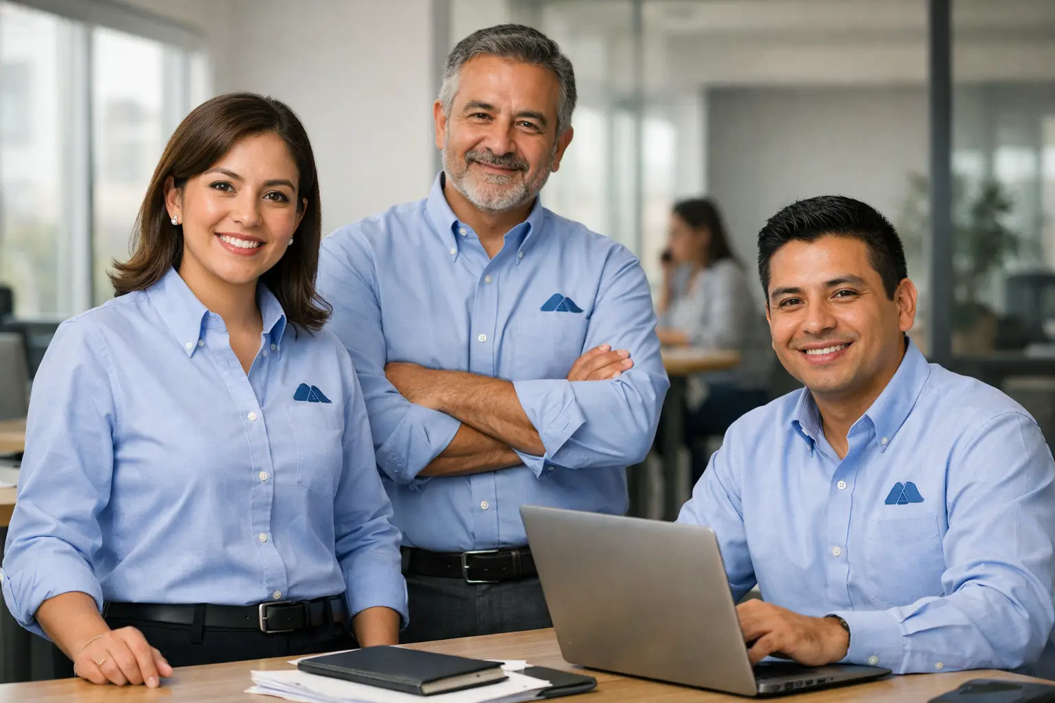 Camisas Oxford con logo para equipos de trabajo