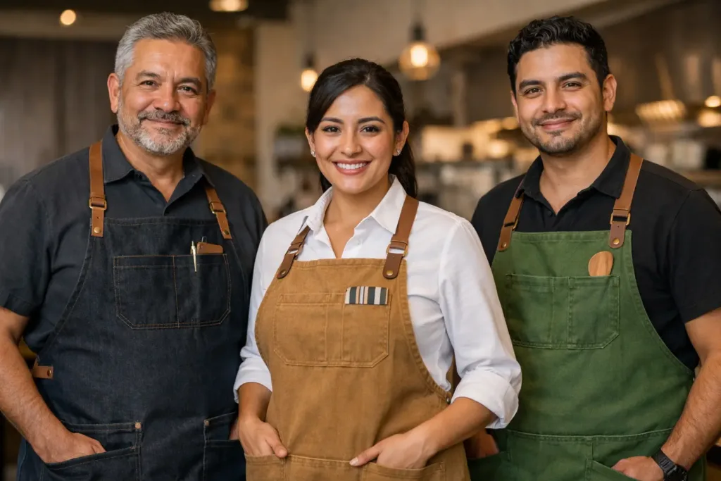 Mandiles para restaurantes personalizados bien elegidos