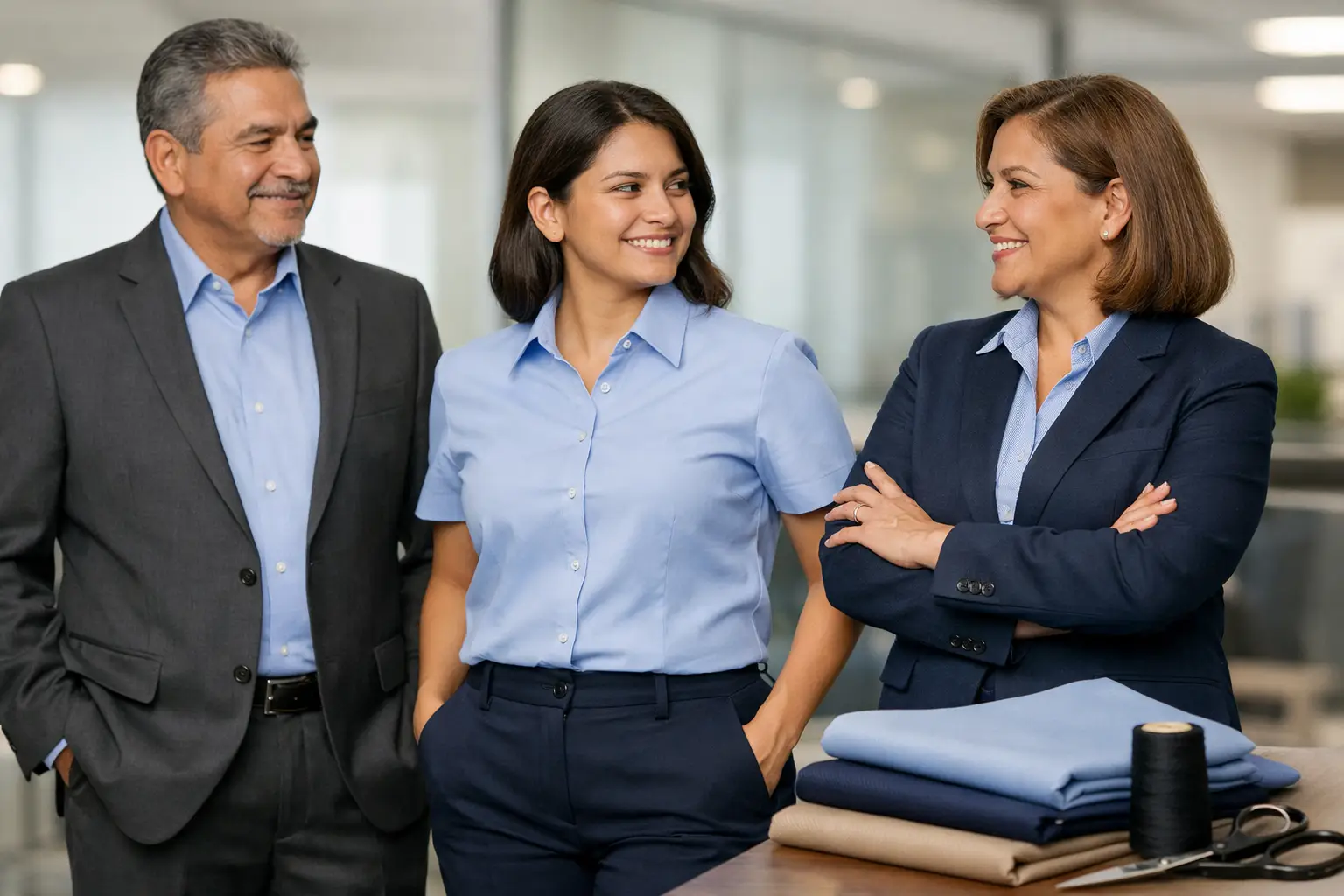 Mejores telas para uniformes corporativos