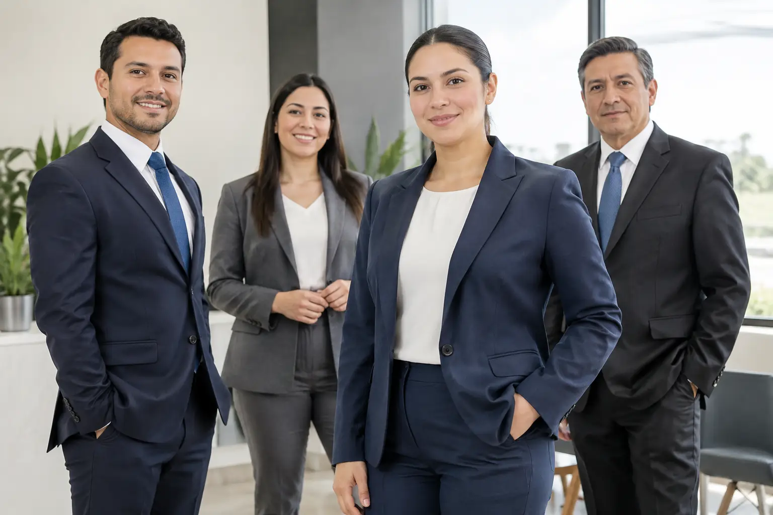Uniformes ejecutivos que proyectan confianza